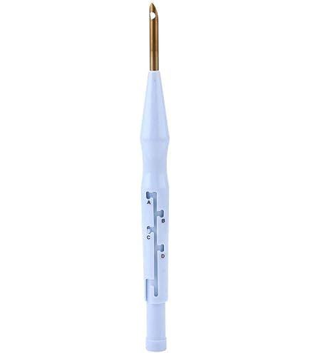 Kit Aiguilles Punch Needle Rico Design | 3 Tailles (2mm, 3mm, 4.5mm) | Poignée En Bois | Pour Broderie 3D