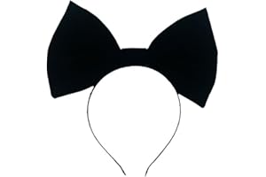 SCICENT Black Velvet Headband Huge Bow Hairband Halloween and Christmas Party Hair Accessories Black-4 33008