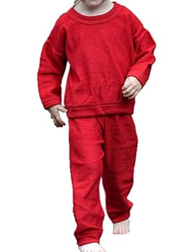 Cosilana Kinder Schlafanzug 2-teilig, Woll-Frottee 100% Wolle (kbT)