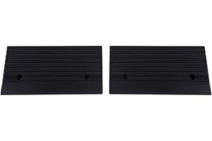 Jeu de 2 Rampes en Caoutchouc Très Résistantes, 2 Rampes de seuil en Caoutchouc Portable avec Absorption des Chocs pour Scooter Voiture Moto, Fauteuil Roulant, Marcheur 48,7 x 24 x 10 cm