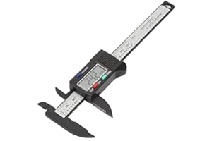 HYUDUO Suwmiarki, suwmiarki cyfrowe, suwmiarki metalowe Suwmiarka cyfrowa 100 mm plastikowa z dużym wyświetlaczem ciekłokrystalicznym (bez baterii) do pomiaru wewnętrznej głębokości zewnętrznej