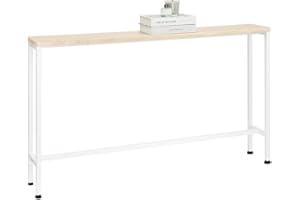 ‎SOBUY SoBuy Konsolentisch Schmal Flurtisch – Konsolentische Fürs Wohnzimmer, Metall Sideboard, Robustes Design – Ideal für Flur Möbel, Büro – Natur & Schwarz, 120x65x20cm, FSB19-Z