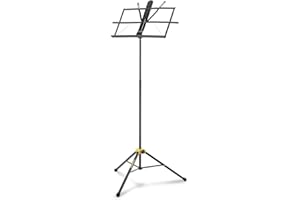 Hercules BS100B Music Stand with EZ Desk, Glide and Angle Roller