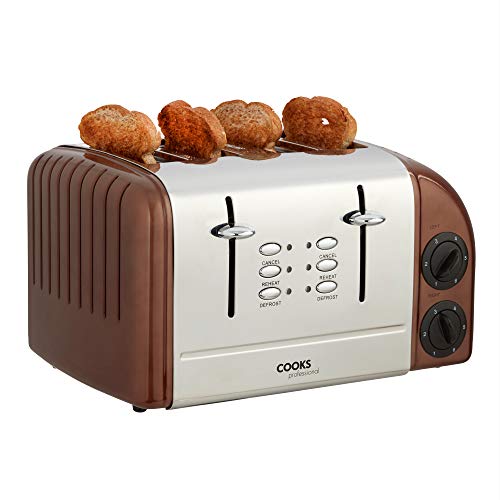 Cooks Professional Copper Slice Toaster Stainless Steel Extra