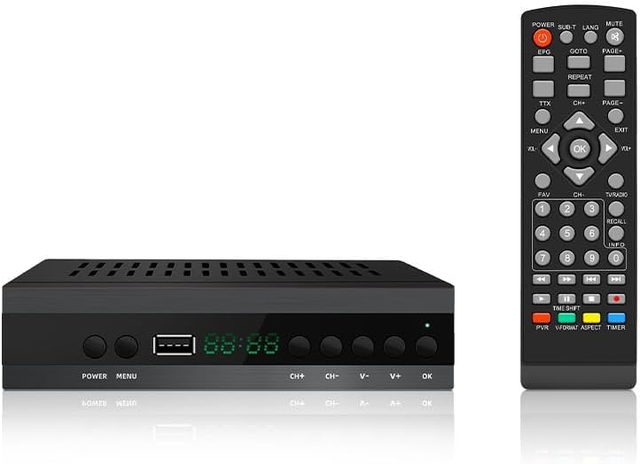 2025 Nuevo Español TDT Decodificador TV DVB-T T2 H265 HEVC FTA Full HD PVR, USB, HDMI, SCART, Sintonizador de TV Digital Terr