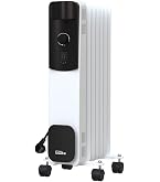 Radiateur à Huile De'Longhi TRNS0505M - 500W, Design Compact Argent, Thermostat Réglable, Protection Gel, Pour Petites Pièces