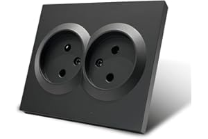 WESA Enchufe de pared para montaje empotrado,Juego de tomas eléctricas de pared,Tomas eléctricas de pared interior 250 V CA 16 A,Doble enchufe empotrado Toma sin toma de tierra