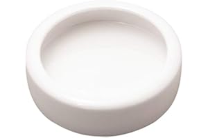 Sobotoo Reptile Food Bowl Worm Dish Mini Reptile Ceramic Water Bowl for Lizard Anoles Bearded Dragons Crested Gecko Hermit Crabs (S)
