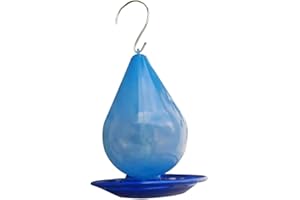NOPEILVI Bain d'oiseaux pour Jardin Suspendu, Distributeur Automatique d'eau pour Oiseaux en Forme de gouttelette Abreuvoir pour Oiseaux Sauvages Distributeur d'oiseaux Facile à Suspendre avec Crochet