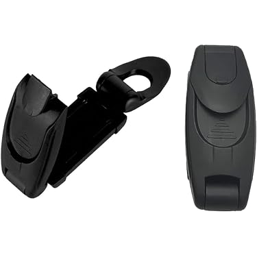 Lot De 2 Clips Réglage Ceinture De Sécurité Voiture - Acier Revêtu Noir - Protège Cou Et Ventre - Confort De Conduite