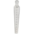 Bore gauge/Taper Gage Stainless Steel Taper Welding Gauge Inch & Metric Feeler Gap Hole Measure Tool (15-30MM)