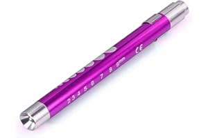 EXETON Torcia medica a LED con penna medica, pronto soccorso, infermieri, medici, esami, regalo (viola)