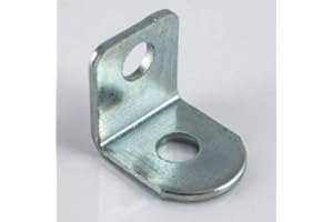 ABRAFIX 10pk Small/Mini 12mm Steel Finish Sink Top Connecting Angle Bracket - 4mm Hole