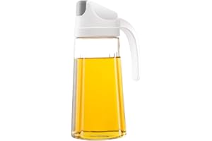 BOZKAA Oil Dispenser, with Auto Flip Cap 630ml Leakproof Olive Oil Bottle for Kitchen, Easy Refill & Cleaning Non-Drip Spout, Non-Slip Handle22