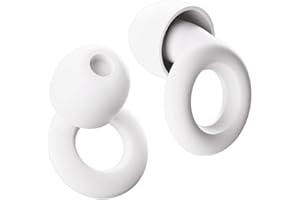 ZLEEPY® Hush+ Earplugs for Sleep | Deeper Sleep | Focus & Calm While Working | Reduce Outside Noise | 26dB (SNR) Noise Reduction | Custom Fit | Looped Earplugs | Support Small UK Business | White