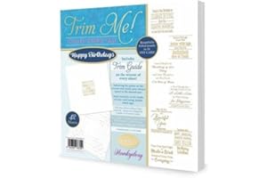 Hunkydory Crafts - Trim Me! Foiled Insert Pad - Happy Birthdays - Gold