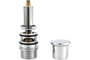 EASYBYMALL 1 PC Spring-Loaded Pull-Out Manifold, Shower Switch Valve Spring-Loaded Pull-up Water Diverter Triple Bathtub, Copper Chrome Plating(A1001)