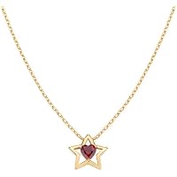 Collana Lariat rinntin BQN10 in Argento 925 con Zircone e Placcatura Oro