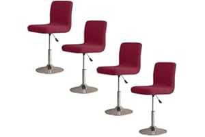 SDNAM Fundas Elásticas para Taburete De Bar Pack 2/4/6 Funda para Silla con Respaldo, Fundas para Sillas De Comedor EláStica para Taburetes Altos para Bar, Casa, CafeteríA o Fiesta,Fundas Sillas (Color : #