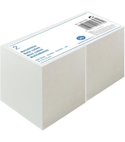 Cubo Foglietti Bianchi D.RECT 85x85 Mm - Confezione Da 2, Per Appunti E Promemoria - Foto 8