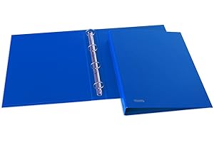 FAVORIT Raccoglitori ad Anelli Sprint in Cartone, 22 x 30cm, 4 Anelli Tondi da 30mm, Blu, 400173351