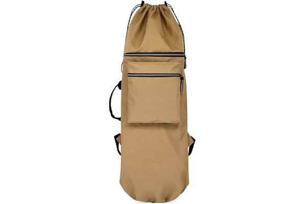 Dostear Sac à dos imperméable pour planche à roulettes pour homme avec 2 bretelles réglables et sangles pliables - Étui de transport universel pour skateboard - Tendance urbaine