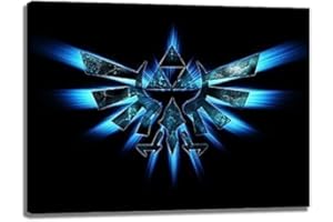 PAUL SINUS ART Hyrule emblem-zelda Design sur la toile dans le format : 100 x 70 cm Art Print
