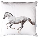 Pferdekissen Schimmel, Kissenbezug, 50x50cm, reine Baumwolle