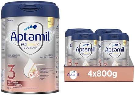 APTAMIL PROFUTURA Duobiotik 3 - Latte di Crescita in Polvere per bambini dal 12° mese - 3200 grammi (4 confezioni da 800g)
