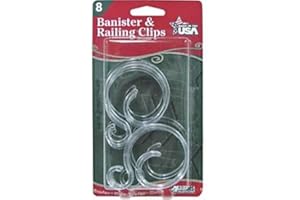 Adams Pack of 6 Banister and Railing Clips for Christmas Garlands & String Lights
