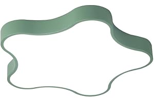 BigPinwheel Simple Star LED Plafonnier Macaron coloré, 3 températures de couleur, style nordique moderne Flush Mount Creative plafonnier pour chambre d'enfants, chambre à coucher, salon (Green, 40cm)