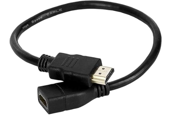 JGD PRODUCTS High Speed HDMI Male to Female Extension Cable HDMI Extender for fire tv Stick, Laptop/PC, LCD/LED TV, Xbox, PS3/PS4- Color May Vary (20cm)
