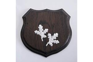 GTK - Geweihe & Trophäen KRUMHOLZ 1 targhetta per trofeo, AF 17 cm, con copertina in rovere