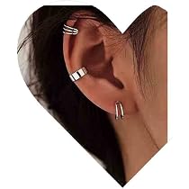 Aro Para Oreja Sin Perforación Estilo Tribal Celta - Plata .925 Oxidada, Ajustable, Unisex, Diseño Triskele