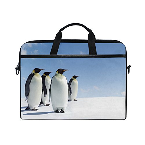 JSTELEmperor Penguins Laptop Shoulder Messenger Bag Case Sleeve for 14 inch to 15.6 inch with adjustable Notebook Shoulder Strap