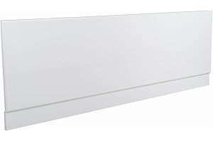 Aquariss 1700 mm Gloss White Front Straight Wrapped Wood Bath Panel