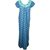 Indiatrendzs Women Floral Nighty Hosiery Summer Nightwear 44"