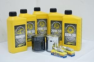GZM KIT TAGLIANDO COMPATIBILE PER MODELLI HARLEY SOFTAIL DYNA TOURING CANDELE CHAMPION CAMBIO OLIO MOTORE PRIMARIA TRASMISSIONE CAMBIO 20w50 minerale FILTRO