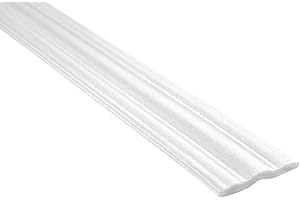20 mètres | Profilé d'angle | Plinthe en polystyrène | Plinthe de plafond | Hexim | 58x9mm | M-09