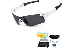 V VILISUN Polarized Sports Sunglasses for Men Women UV400 Cycling Glasses with 5 Interchangeable Lenses Bike Goggles in Cycling, Fishing, Running, Driving, Golf