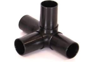 GARDENING NATURALLY Aluminium Tubing Rods 19mm Fruit Cage Poles Garden Frames Tube Protection Tubing (Joiner Tee)