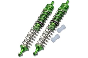 GPM Racing Losi 1/8 LMT 4WD Solid Axle Monster Truck LOS04022 Upgrade Parts Aluminium Front Or Rear Adjustable Spring Dampers (130mm) - 4Pc Set Green
