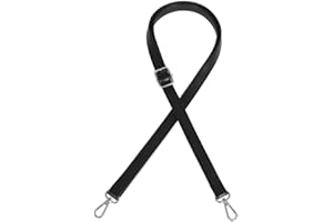 WXNPA Tracolla per Borsa, 1 Pezzi Cinghia di Spalla di Borsa, Staccabile Regolabile Cinghia di Spalla per Borsetta a Tracolla o Borsa Messenger, Nero