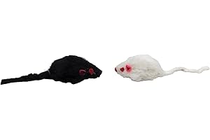 Jack and Vanilla, Jouets interactifs pour Chats, Pack de 3 Souris réalistes de 6,4 cm, stimulent l'instinct de Chasse, matériaux durables et Non Toxiques, Couleur variée, Modèle Cat Toys