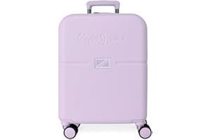 Pepe Jeans Accent Maleta de cabina Morado 40x55x20 cms Rígida ABS Cierre TSA integrado 37L 3,22 kgs 4 Ruedas dobles Equipaje de Mano
