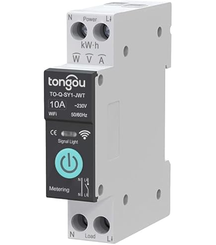 ZigBee Smart Circuit Disjoncteur 1 P 6A 10A 16A 20A 25A 32A 40A 50A 63A Maison Intelligente Télécommande Sans Fil WiFi Interrupteur (20A With Metering - 5