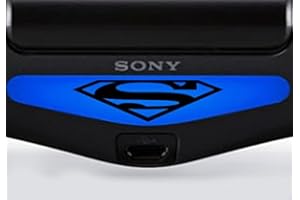 DECUS-SHOP Playstation PS4 Light Bar Sticker Inverted Design, Selection black black Superman (schwarz)