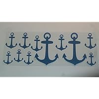 Bügelbild, Motiv: Anker, Farbe: blauglitzernd, Setgröße: klein, heißsiegelfähige Flexfolie