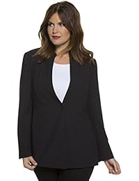 Ulla Popken Fischgrat Blazer, Chaqueta de Traje para Mujer