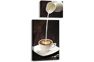 burkfeeg 2 stycken kaffebar väggdekoration, affisch kök bilder med ram, kaffebar väggdekoration för kök, dekoration kök moder